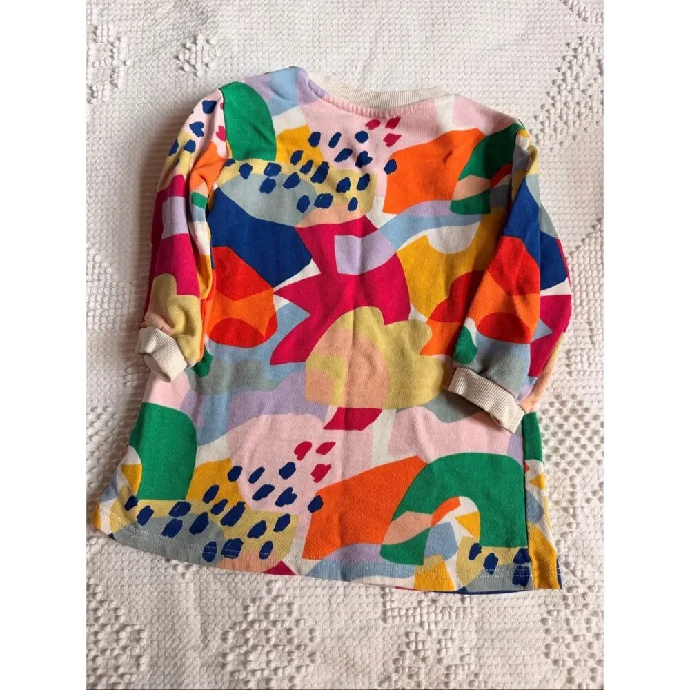 H&M Baby Abstract Print Sweatshirt Dress 12M
